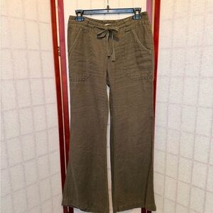 CAbi Olive Green Wide Leg Drawstring Pants - Size 2